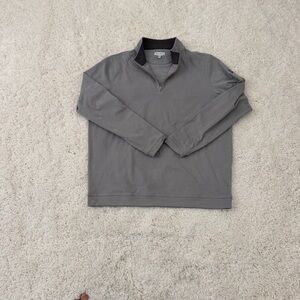 Peter Millar Gray Quarter-Zip Pullover